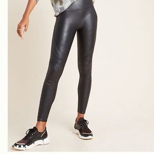 NWT SPANX Faux Leather Quilted Leggings XL